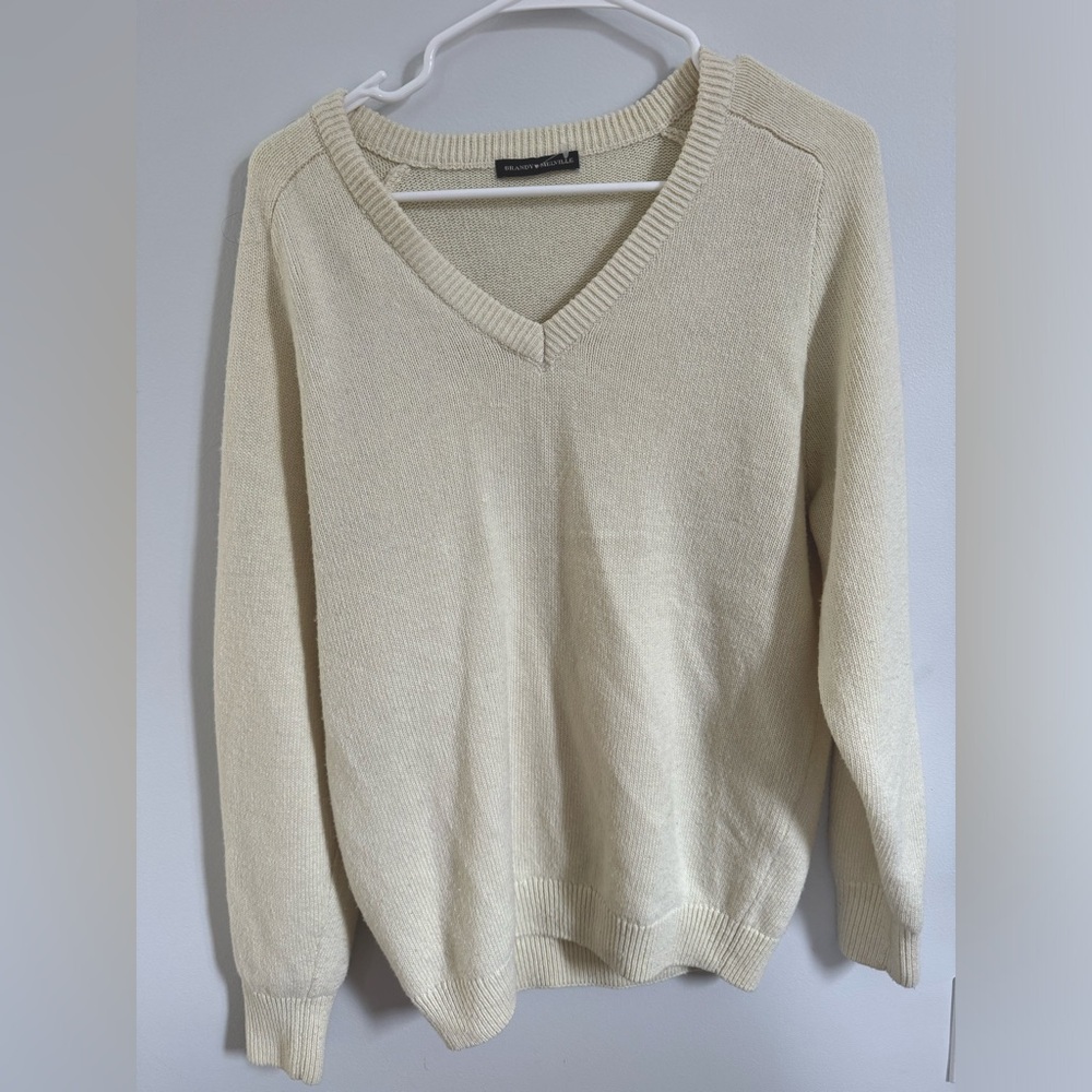 Brandy Melville Cream Sweater (one size), never worn, brand new!